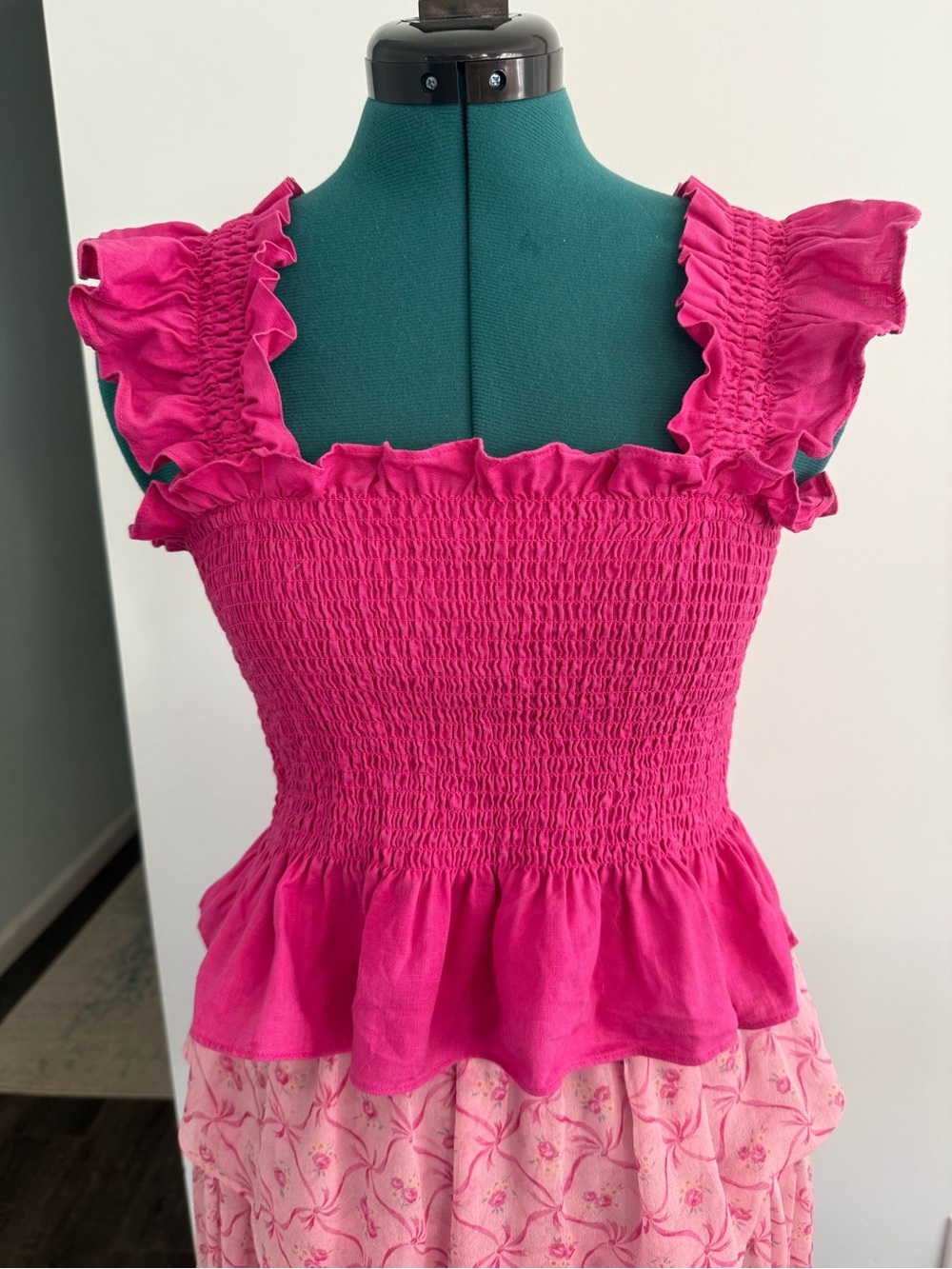 Hill House Hot Pink Linen Paz Top XS